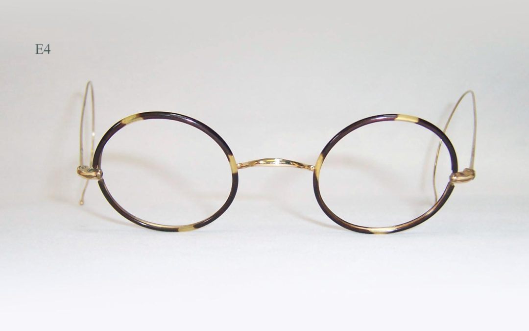 Classic gold filled and cellulose rimmed round eye spectacles