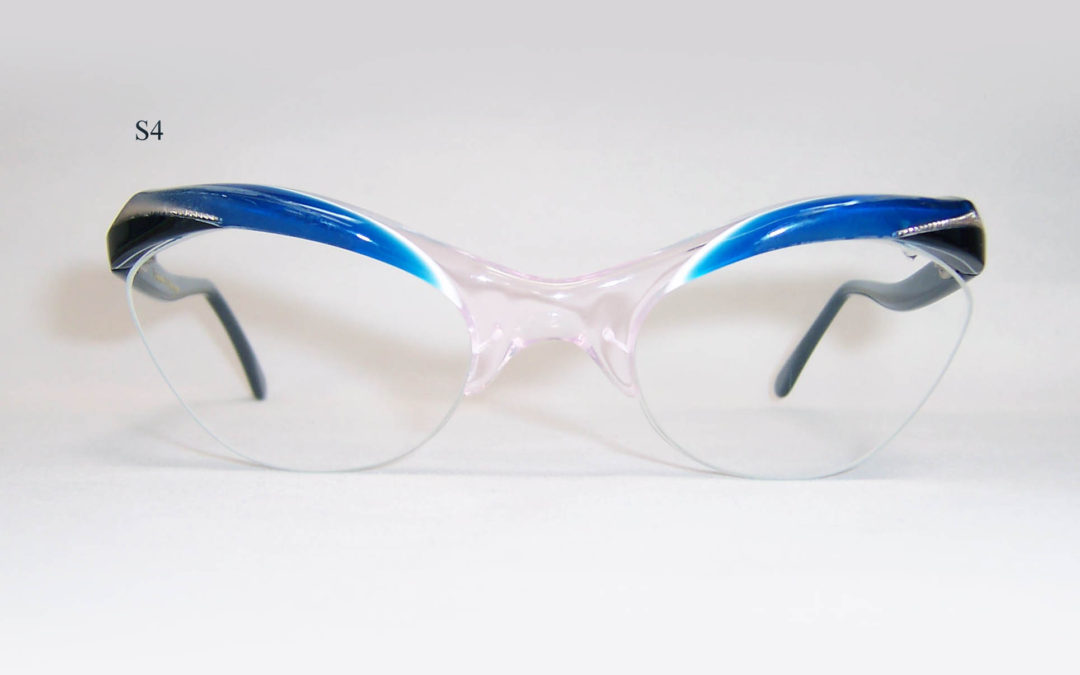 Classic 1950/60’s Brow line Supra Spectacles – Blue black