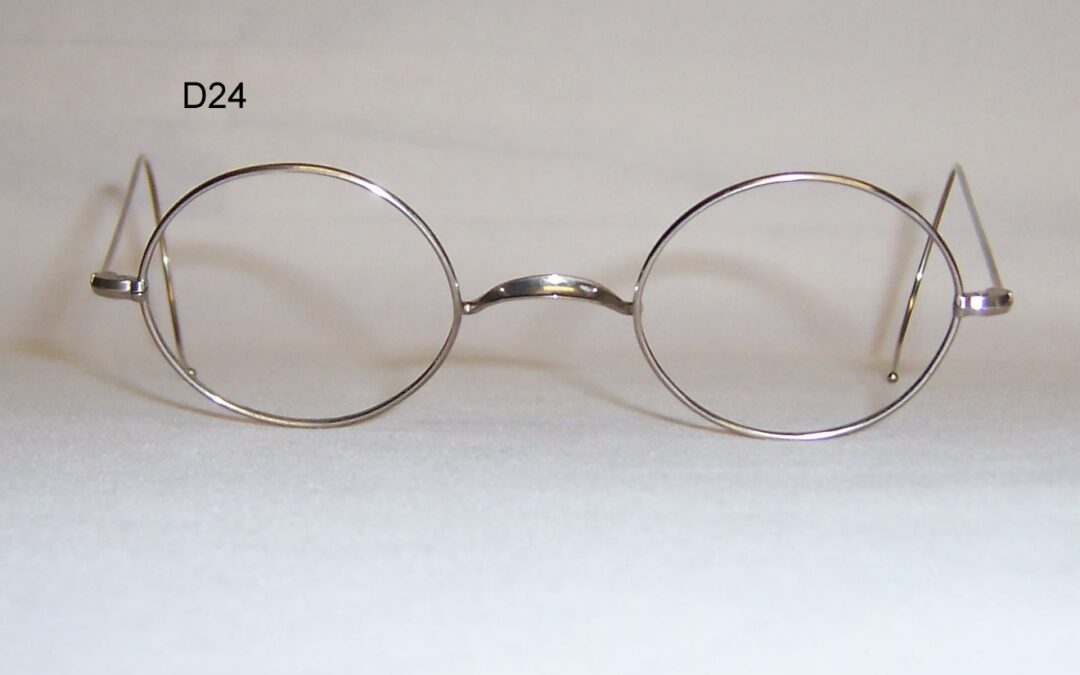 Deco nickel silver oval frame