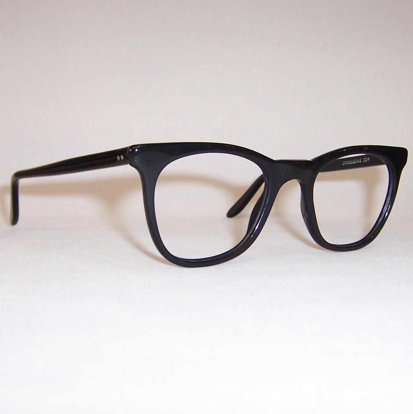 Vintage Black Crossbow “524” Spectacles – Large size | Dead Men's Spex