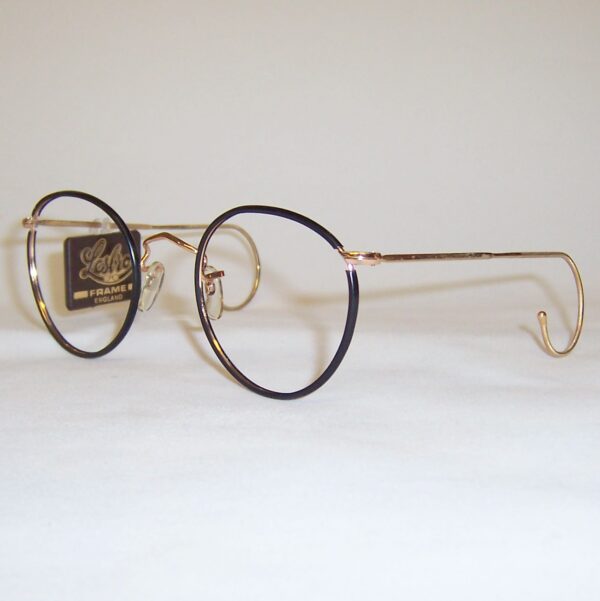 Classic 1970s gold/black Beaufort Windsor spectacles by Lesbro England ...