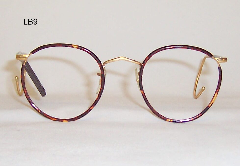 Classic 1970s gold/chestnut Beaufort Windsor spectacles by Lesbro England