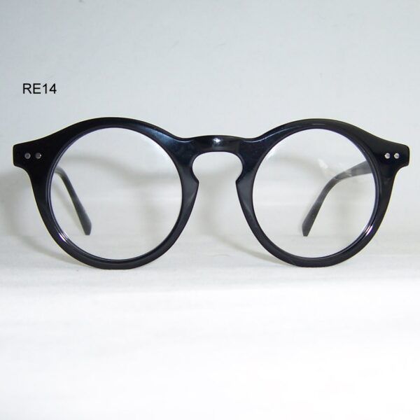 Black 1940/50s Keyhole Round style - Ideal theatre/film/reenactors frame - larger style