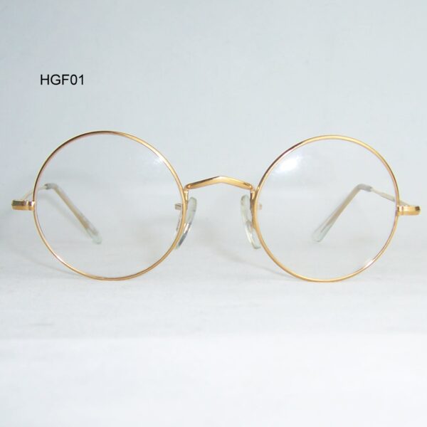 Gold filled 20th century round spectacles by Algha