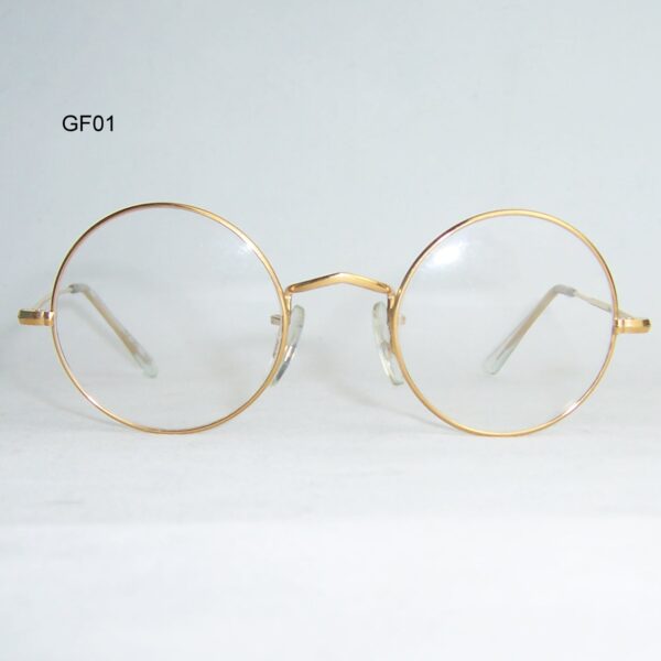 Gold filled 20th century round spectacles by Algha